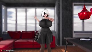 [Breast Expansion] 2B Giantess Growth