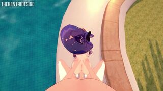 Mona gets Fucked in the ASS for the First Time, She SCREAMS Hentai Genshin Impact