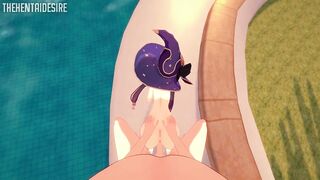 Mona gets Fucked in the ASS for the First Time, She SCREAMS Hentai Genshin Impact