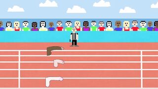 Big Black Cock Humiliates Tiny White Cock - Race 3 - Penis Racers