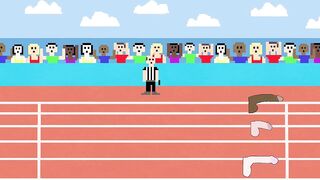 Big Black Cock Humiliates Tiny White Cock - Race 3 - Penis Racers