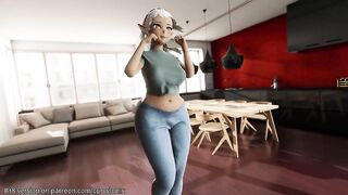 [MMD] Kuroeda-san _ Elf - San - Breast Expansion