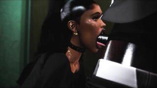 Phat Ass Thick Ebony Babe Sucks and Fucks BBC in Apartment Hallway - Second Life