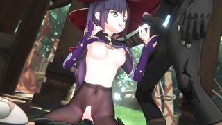 GENSHIN IMPACT MONA - dp Double Penetration Teen Creampie Anal HENTAI ANIME CARTOON