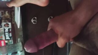 Stroking cock