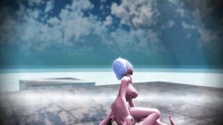 【SEX-MMD】Rem Rin & Ramchi - Pie Yosemasara-Sex Dance [Re Zero]【R-18】