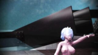 【SEX-MMD】Rem Rin & Ramchi - Pie Yosemasara-Sex Dance [Re Zero]【R-18】