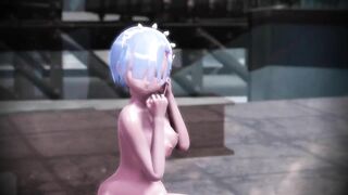 【SEX-MMD】Rem Rin & Ramchi - Pie Yosemasara-Sex Dance [Re Zero]【R-18】