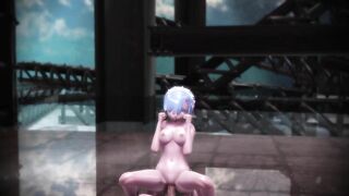【SEX-MMD】Rem Rin & Ramchi - Pie Yosemasara-Sex Dance [Re Zero]【R-18】