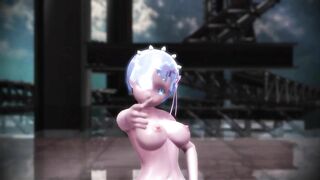 【SEX-MMD】Rem Rin & Ramchi - Pie Yosemasara-Sex Dance [Re Zero]【R-18】