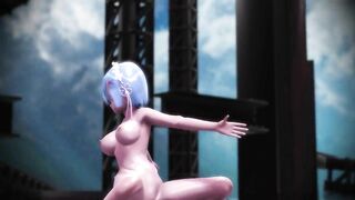 【SEX-MMD】Rem Rin & Ramchi - Pie Yosemasara-Sex Dance [Re Zero]【R-18】