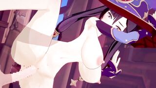 【原神 モナ】モナがバックでセックスするだけLoop1