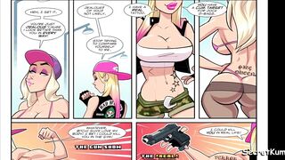 Jen and Amber Don't Get Along - Two naughty lesbians public sex fight.