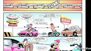 Jen and Amber Don't Get Along - Two naughty lesbians public sex fight.