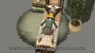 Nerd guy gets sucked by his girlfriend [Cara & Franz]