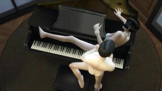 Flapper babe Jazz Gatsby gets fucked on the piano