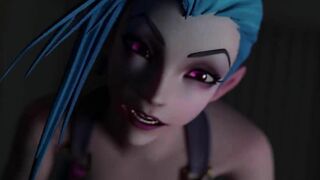 Jinx being a crazy bitch lately (with sound) 3d animation hentai anime game ASMR voice arcane lol