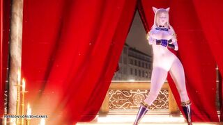 [MMD] Ankha Dance Ahri Hot Striptease Dance League of Legends KDA Uncensored Hentai