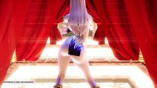 [MMD] Ankha Dance Ahri Hot Striptease Dance League of Legends KDA Uncensored Hentai