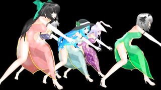【MMD】Touhou Whimsical Mercy [Skeleton]【R-18】