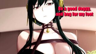 Yor's One Minute Feet Humiliation Quickshot Hentai JOI Challenge
