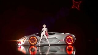 HENTAI MMD DANCE FRONT CAR 3D UNDRESS PONYTAIL LONGHAIR GREEN EYES COLOR EDIT SMIXIX ️