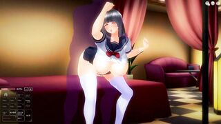 [3D HENTAI]　清楚巨乳女子高生が強SEX連続中出し果てには痴女に落ちる