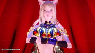 MMD Ankha Dance Ahri Hot Striptease Dance League of Legends KDA Uncensored Hentai