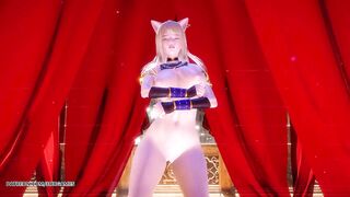 MMD Ankha Dance Ahri Hot Striptease Dance League of Legends KDA Uncensored Hentai