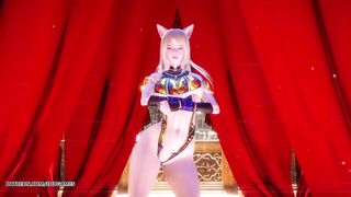 MMD Ankha Dance Ahri Hot Striptease Dance League of Legends KDA Uncensored Hentai