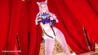 MMD Ankha Dance Ahri Hot Striptease Dance League of Legends KDA Uncensored Hentai
