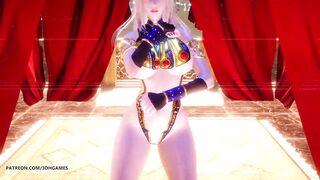 MMD Ankha Dance Ahri Hot Striptease Dance League of Legends KDA Uncensored Hentai