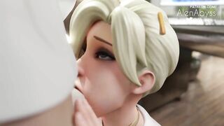 Mercy Secretary Throatfuck Throatpie Overwatch