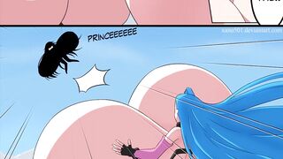 Shyvana and boobs expansion - League of Legends hentai comic