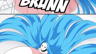 Shyvana and boobs expansion - League of Legends hentai comic