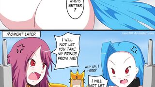 Shyvana and boobs expansion - League of Legends hentai comic