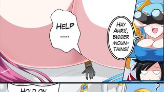 Shyvana and boobs expansion - League of Legends hentai comic