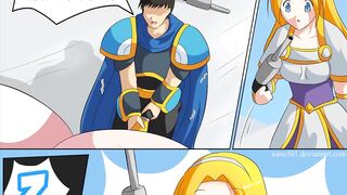 Shyvana and boobs expansion - League of Legends hentai comic