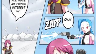 Shyvana and boobs expansion - League of Legends hentai comic