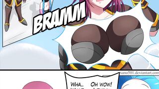 Shyvana and boobs expansion - League of Legends hentai comic