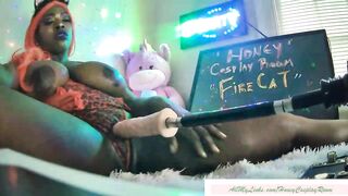 HONEY COSPLAY ROOM - FIRE CAT -- SexMachine Fucks so Good