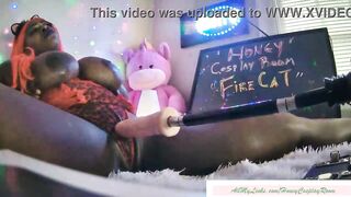 HONEY COSPLAY ROOM - FIRE CAT -- SexMachine Fucks so Good