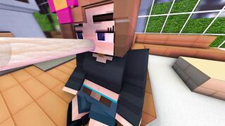 Jenny wants a cock in her mouth | Minecraft hardcore blowjob | 3D Porn | 4K 60 FPS