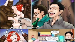 Annabelle's New Life pt. 2 - Horny Wife Gangbanged by two BBC while husband was out