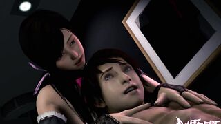 Dean VS Miyako and Kokoro(Dual-Face-Art) [Dead or Alive]