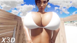 Ashe and Pharah at the Beach