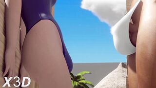 Ashe and Pharah at the Beach
