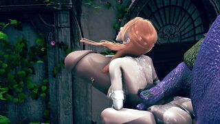 Huge monster ork fuck with beautiful girls - 3d hentai animation