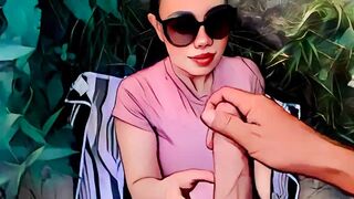Artistic Facial Cumshot - Huge White Cock Blasts Filipina Cutie