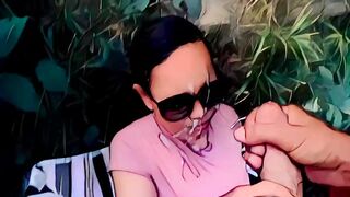 Artistic Facial Cumshot - Huge White Cock Blasts Filipina Cutie